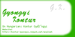 gyongyi kontur business card